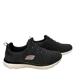 Skechers Summits New Vibe Black Multi Slip On Sneakers Shoes